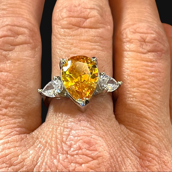 Yellow Topaz .925 Ring The Cintia - Picture 5 of 11